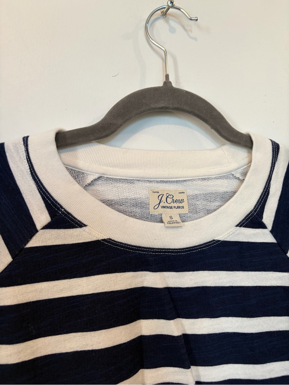 J. Crew Vintage cotton terry crewneck pullover in stripe - Small - Picture 3 of 13